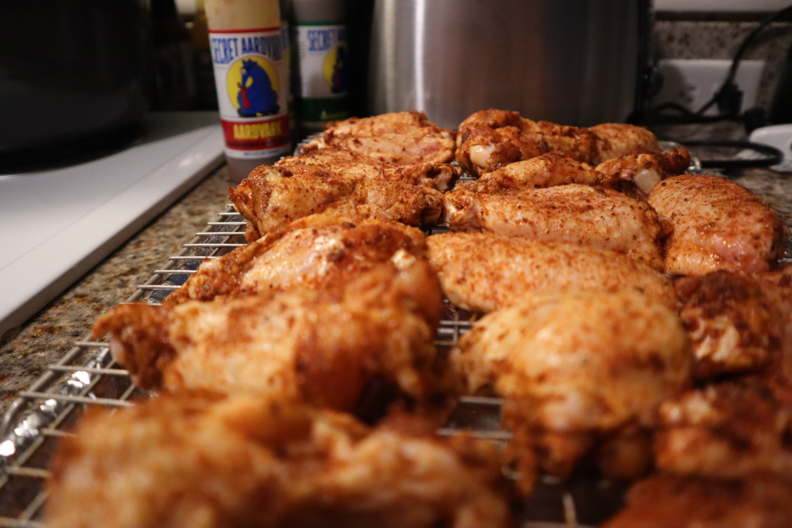 Baked wings with Habanero Hot Sauce
