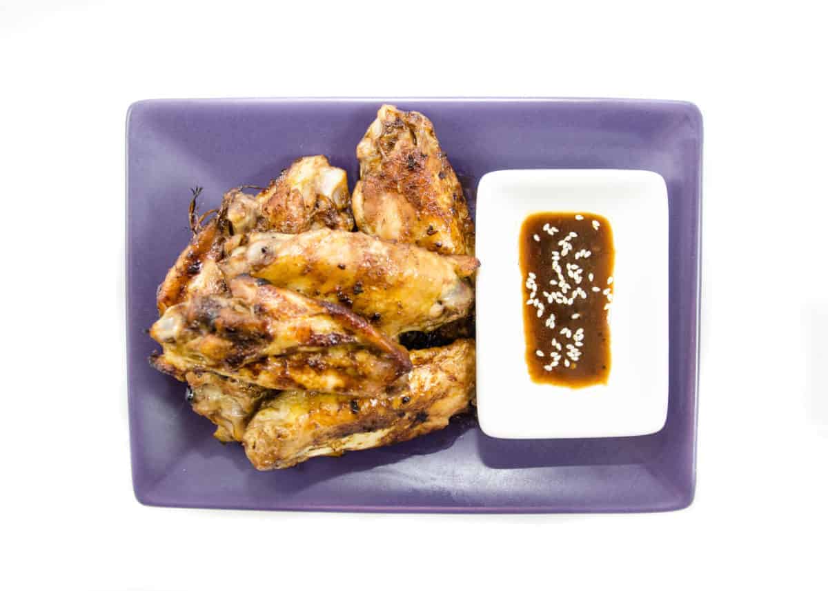 grilled chicken next to dip