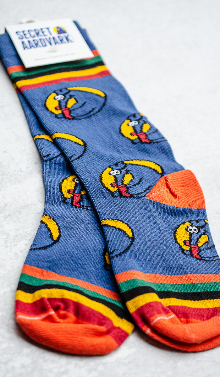 A pair of secret aardvark socks