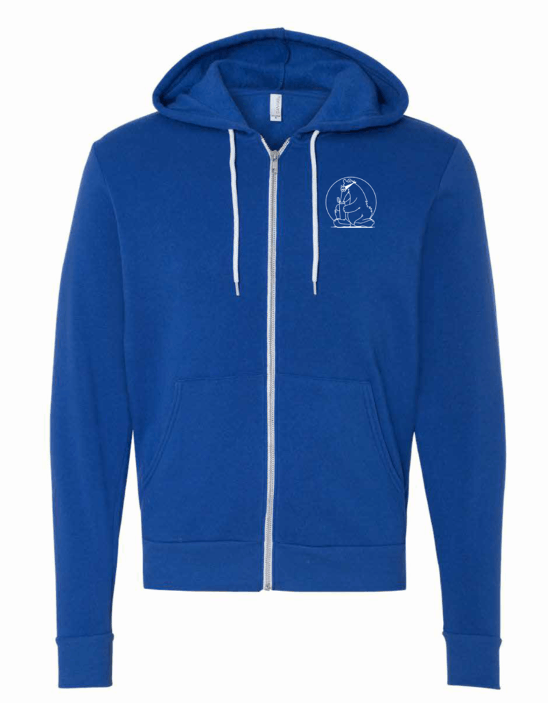 blue secret aardvark hoodie