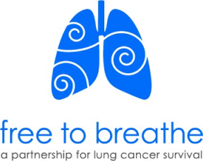 Free to Breathe Logo: A partnership for lung cancer survival
