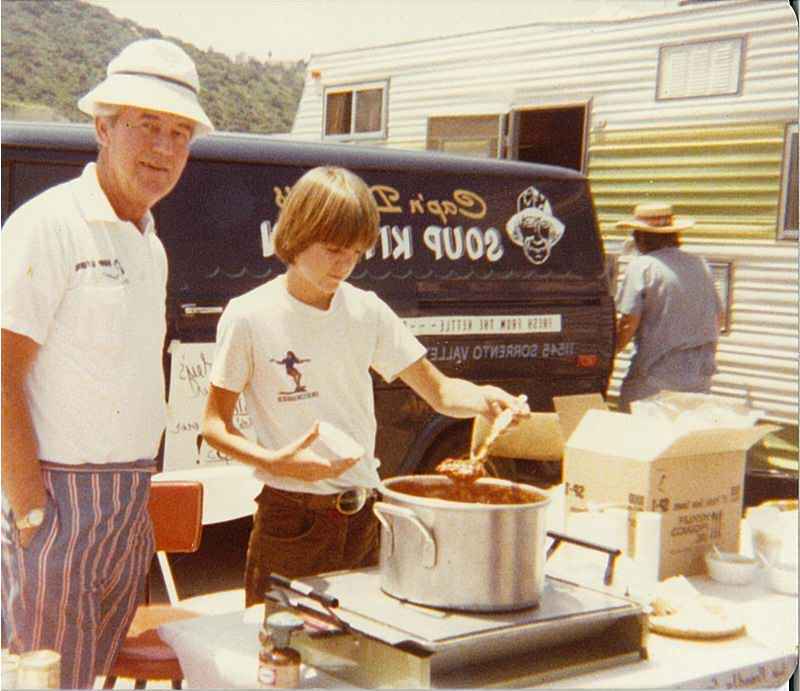 Scott Moritz at a chili competition.