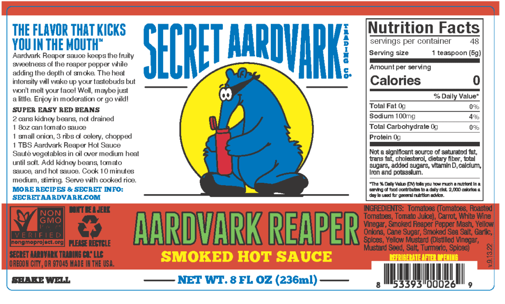 Label for Aardvark Smoked Reaper