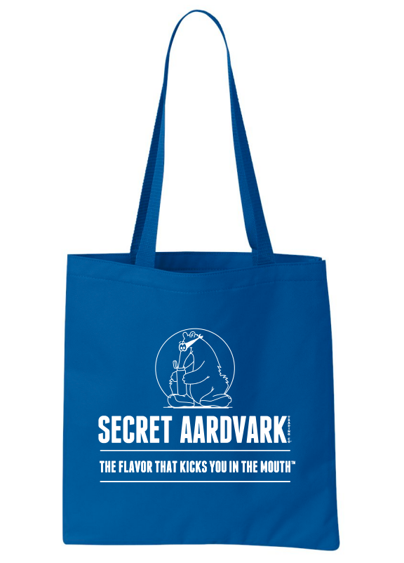 Blue Secret Aardvark tote bag