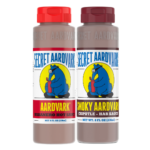 Bottle of Aardvark Habanero Hot Sauce and Smoky Aardvark Chipotle-Hab Sauce.
